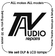 TV and Audio Repairs, all makes all models.